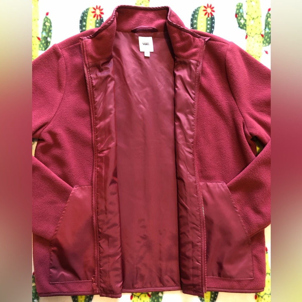 Vans Tommy Burgundy Fleece Zip Jacket - Picture 4 of 11